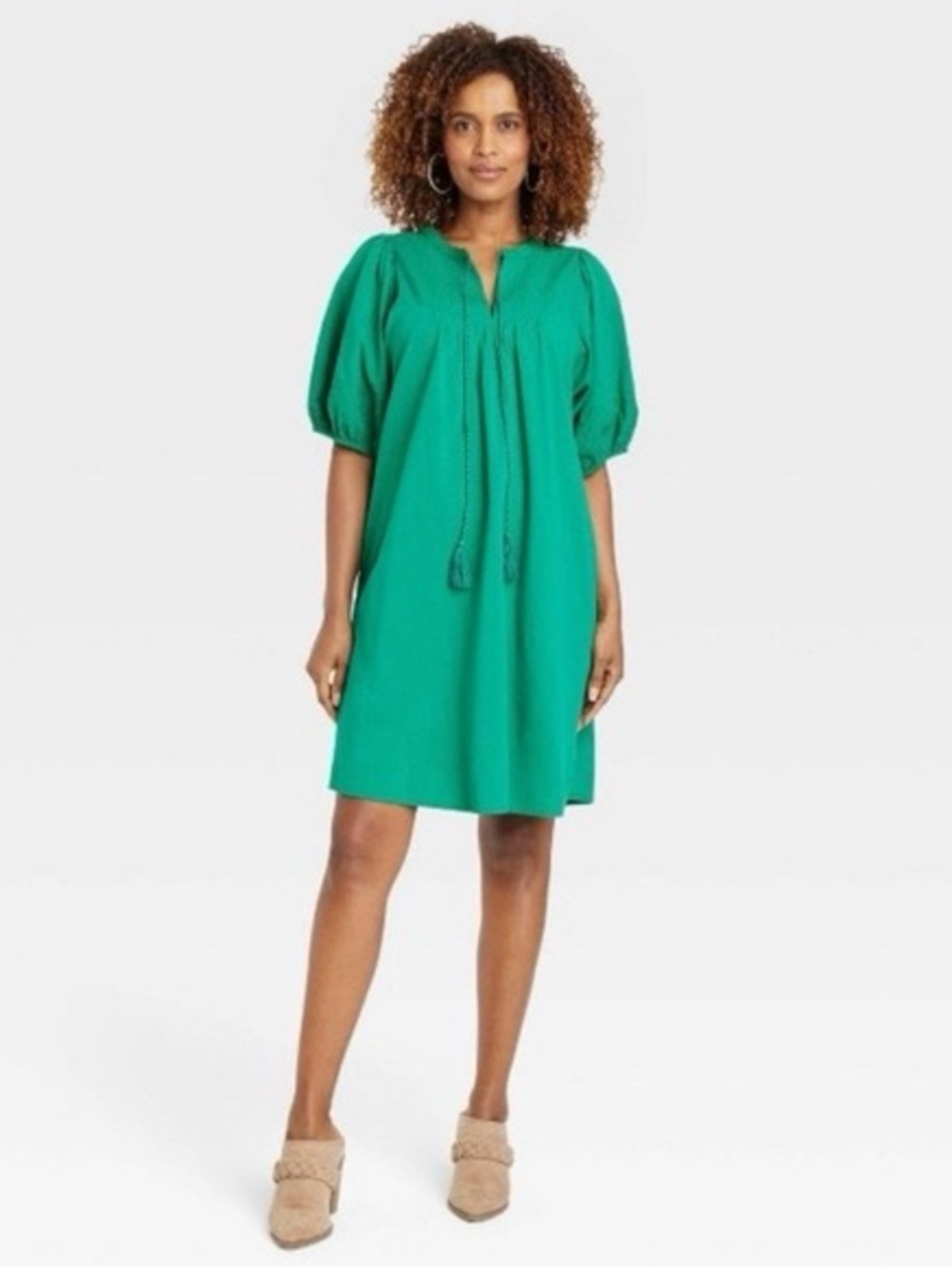 Knox Rose Boho Smocked Tassle Dress XSmall